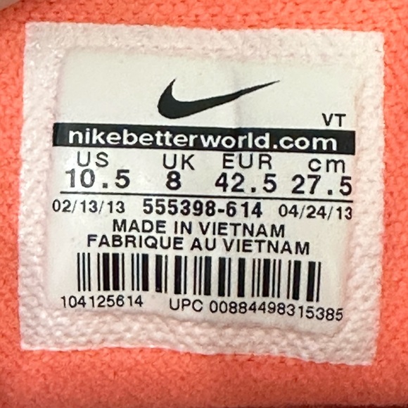 Nike Lunarglide 4 524978-604 Fluorescent Orange Running Shoes - Picture 4 of 5